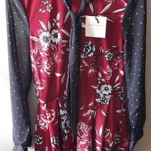 Smak parlour brand new two tone long sleeved dress